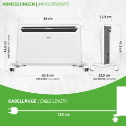 Ballu Rapid 1500 Watt - Smarte WiFi Konvektorheizung