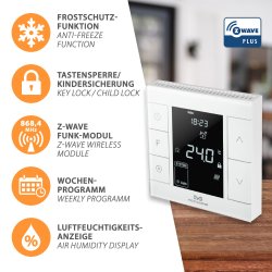 MCO Home Z-Wave Thermostat MH7H-EH weiß