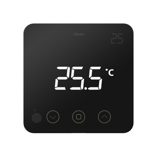 Heatit Z-Temp2 Z-Wave Thermostat Schwarz