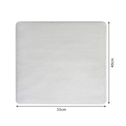 230V heated bathroom mat, white, anti-slip 55x40cm 30W