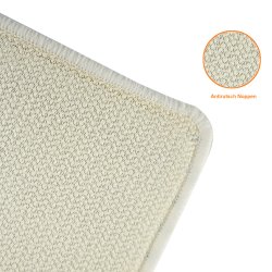 230V heated carpet for bathrooms, white, zipper at the bottom 55x40cm 30W
