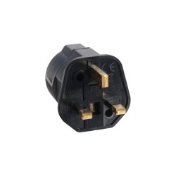 Travel adapter from EU (type C/E/F) to UK (type G)