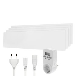Schimmelbekämpfung ohne Chemie, Schimmelstop, modulares Heizsystem, Basismodul + 3 Erweiterung (200W) + Zeitschaltuhr