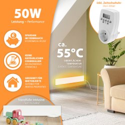 Schimmelbekämpfung ohne Chemie, Schimmelstop, modulares Heizsystem, Basismodul + 3 Erweiterung (200W) + Zeitschaltuhr