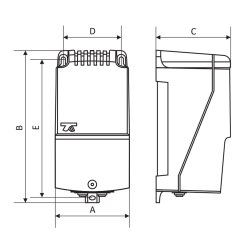 36V Transformator, IP54, 630 Watt