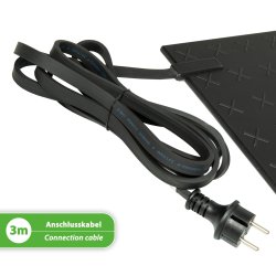 Mi-Heat Gummi-Heizmatte Pro-Mat 60x90cm 225Watt Anschlusskabel 3m