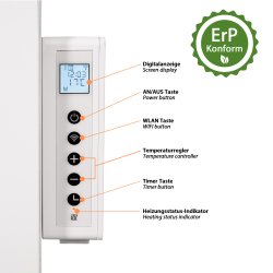 Hybrid WiFi Infrarotheizung 500-1000Watt