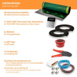 Komplett-Set Premium Heizfolie für Vinyl 14m