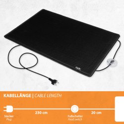 17/5 Heizteppich Chenille Black