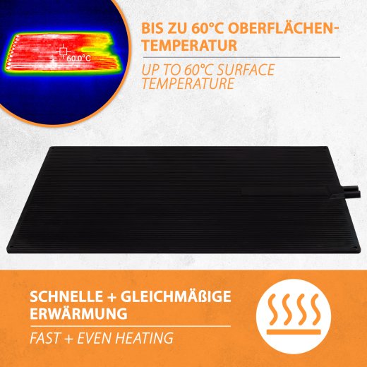 Mi-Heat Gummi-Heizmatte 60x100cm 300W FI-Schutzschalter