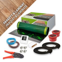 Komplett-Set Premium Heizfolie für Parkett &...