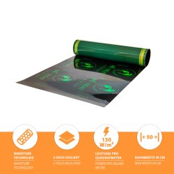 Komplett-Set Premium Heizfolie für Parkett &...