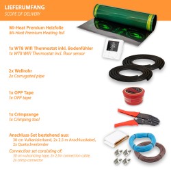 Komplett-Set Premium Heizfolie für Parkett & Laminat 18m