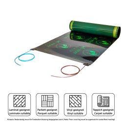 Mi-Heat Premium 100Watt/m² 80cm breit Rollenware 4,0m = 3,20m²