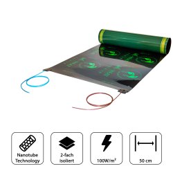 Mi-Heat Premium 100Watt/m² 80cm breit Rollenware 16m = 12,8m²