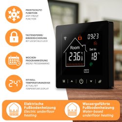 Mi-Heat M2 Wifi+Bluetooth thermostat black