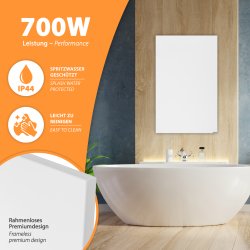 IC700-Plus weiß Infrarotheizung 700Watt +   Smart1.0 Pro WiFi