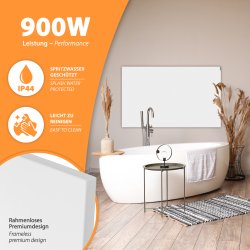 IC900-Plus weiß Infrarotheizung 900Watt + Smart1.0