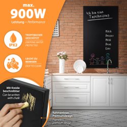 IC900-Plus Infrarotheizung schwarz 70x125cm 900Watt + Smart 1.0 Thermostat