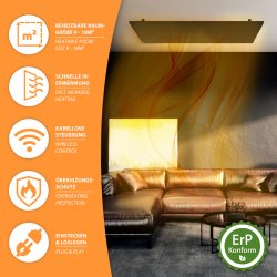 IC900-Plus Infrarotheizung schwarz 70x125cm 900Watt + Smart 1.0 Thermostat