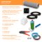 Complete set heating foil fleece-laminated for tiles and glued floor coverings 6.5m