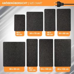 ProC 230V Heizteppich Anthrazit 50x80cm