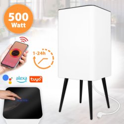 Tower500-Pro Infrarot Heizsäule 500Watt google alexa tuya 1-24 std timer funkton und touch