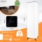 Tower1000-Pro WiFi Infrarot Heizsäule 1000Watt rückseite funkempfänger ErP konform abmessung 125x34x34cm 19kg kabellänge 1,5m