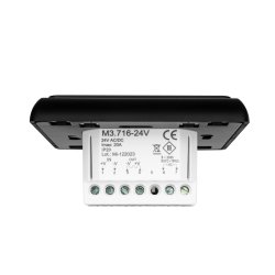 Mi-Heat M3 24V AC/DC Thermostat Schwarz untere ansicht