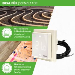 DEVIreg WiFi Thermostat reinweiß geeignet für Wassergeführte und elektrische Fußbodenheizung
