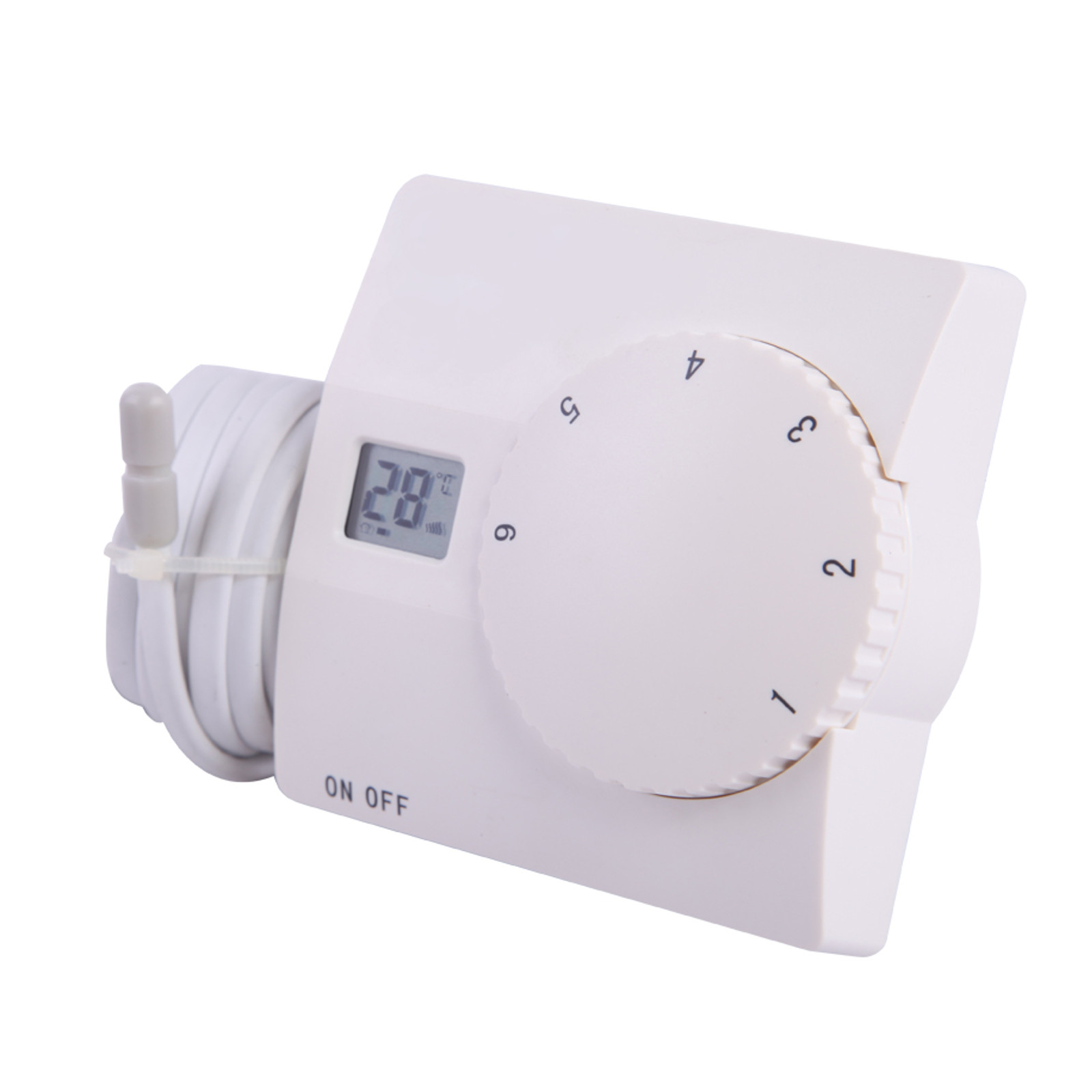 Thermostat Fußbodenheizung Aufputz Version mit Ein/Aus-Schalter #740 